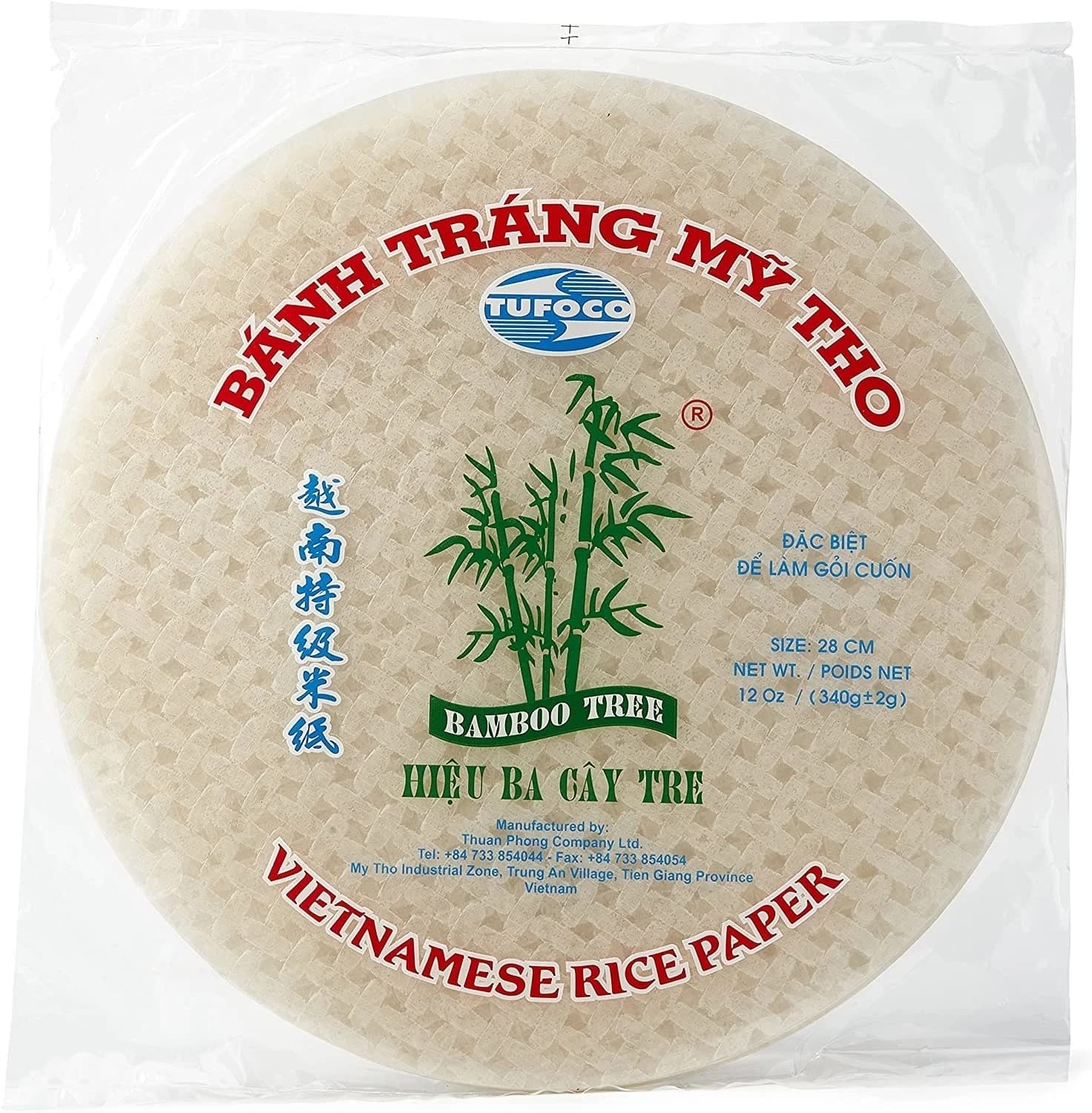 TUFOCO Rice Paper for Spring Rolls 340g / 22cm