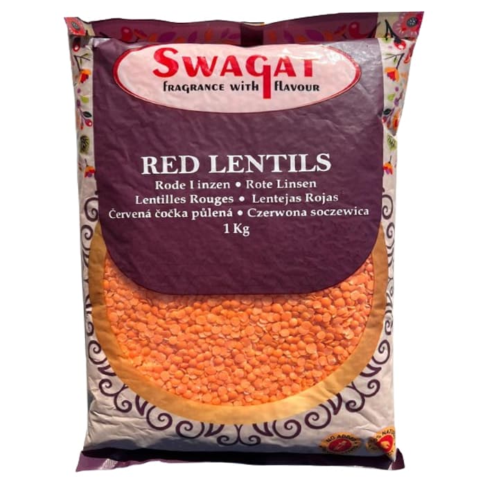 SWAGAT Red Split Lentils 1Kg