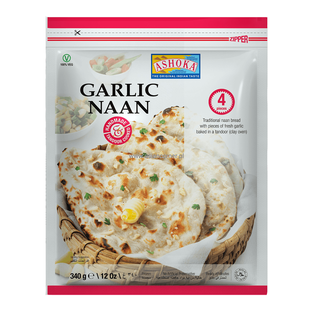 ASHOKA Tandoori Garlic Naan 340g (4psc)