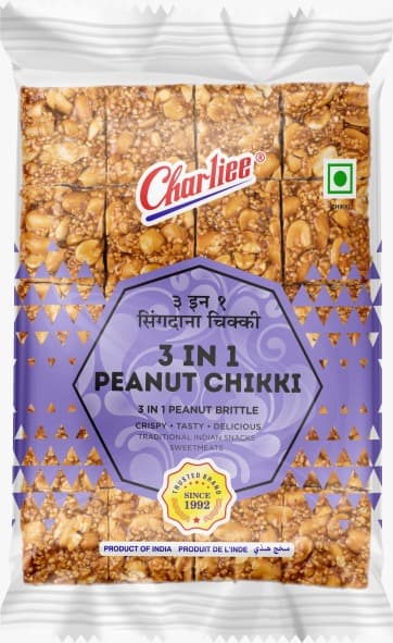 Charliee 3 in 1 Peanut Chikki 100g