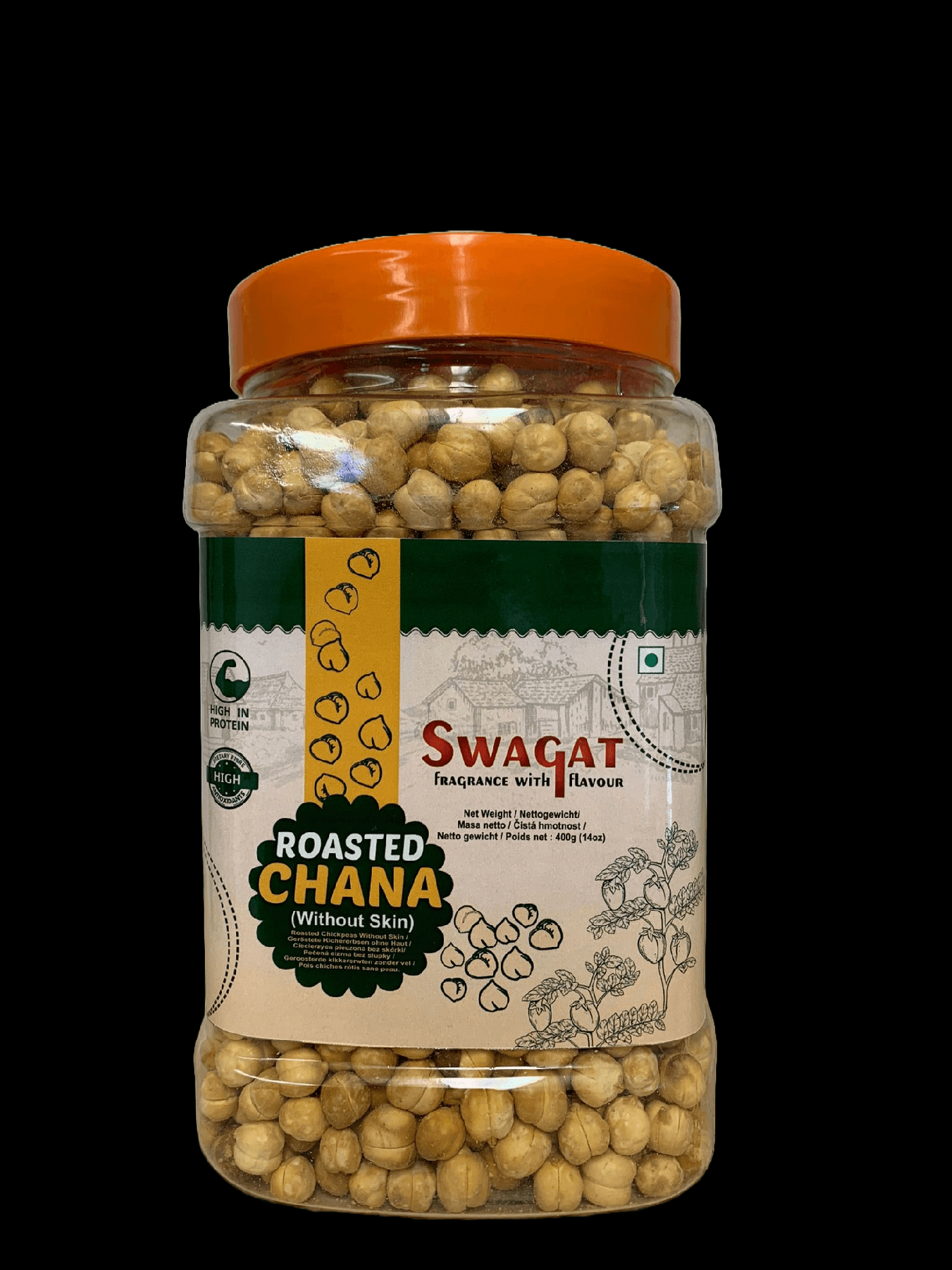 SWAGAT Roasted Chana Without Skin 400g