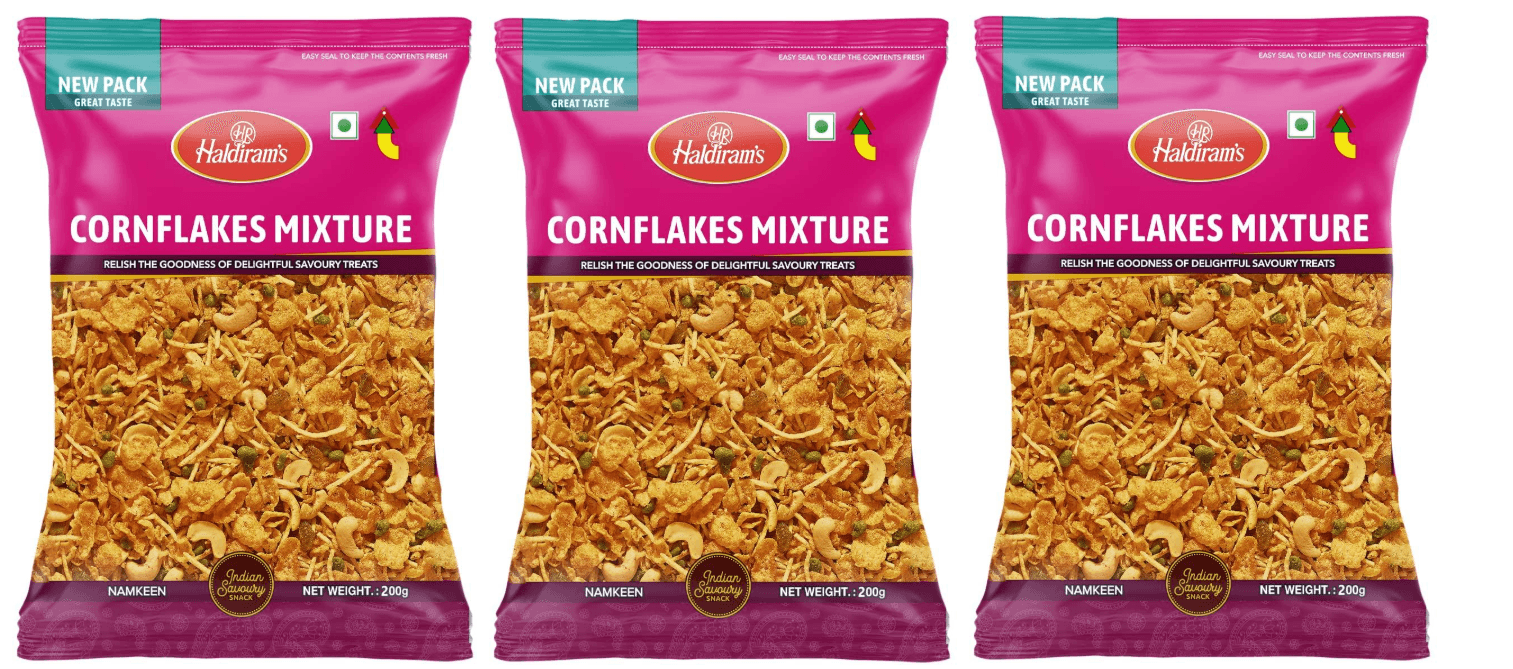 HALDIRAM‘S Cornflakes Mixture 3x200g