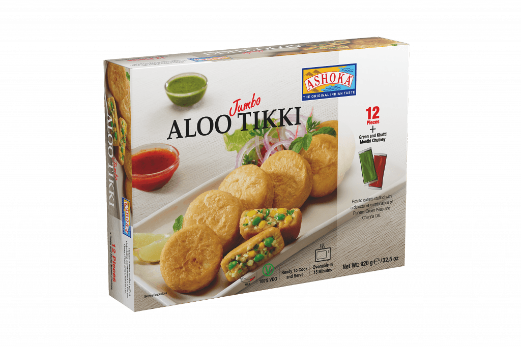 Ashoka Jumbo Aloo Tikki with Chutney 920g (frozen) (12PC)