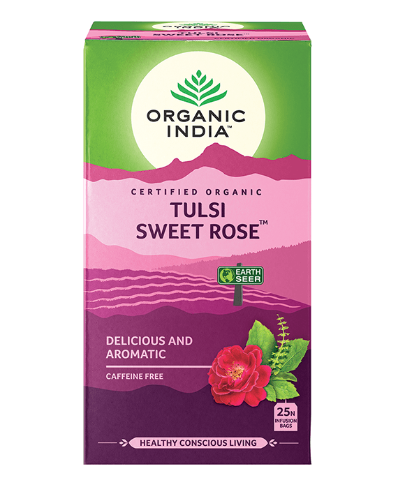ORGANIC INDIA Organic Tulsi Sweet Rose Chai 25bags 40G