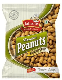 Jabsons Roasted Peanuts Nimboo Pudina 140G