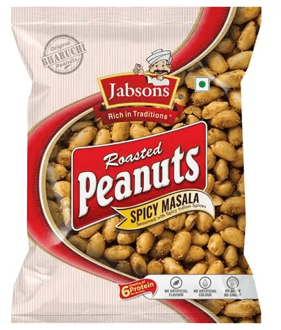 Jabsons Roasted Peanuts Spicy Masala 140G