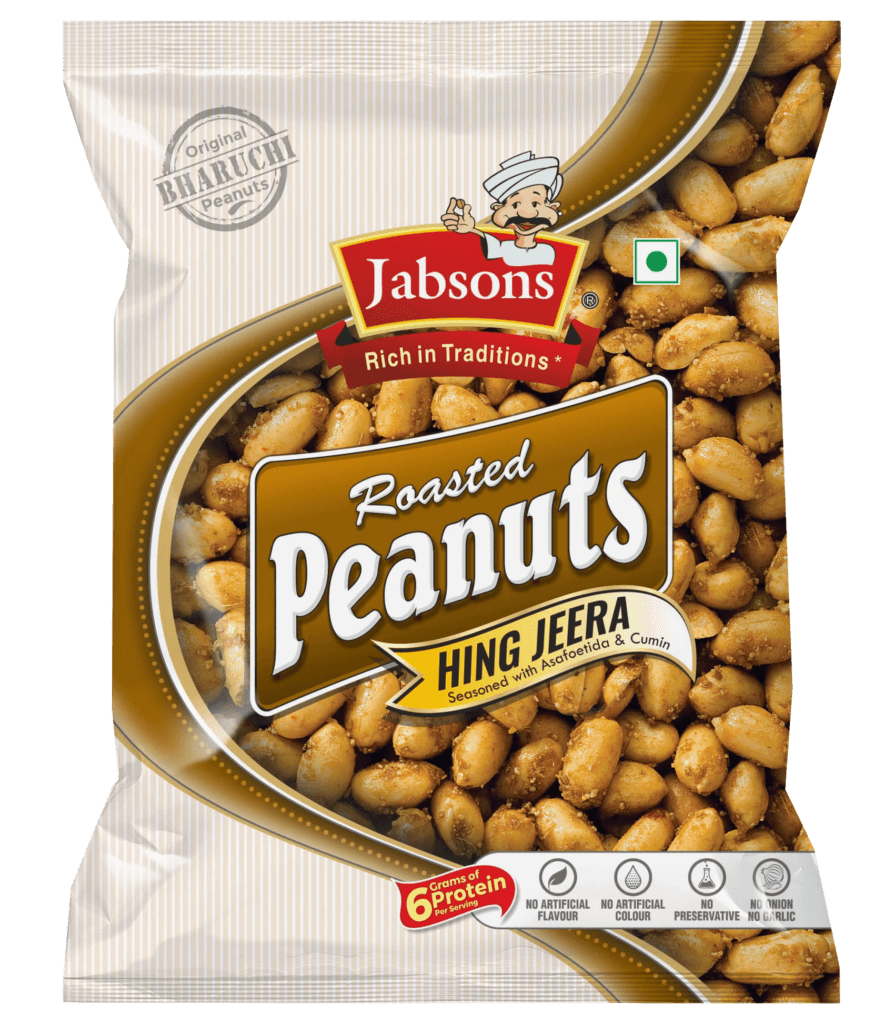 Jabsons Roasted Peanuts Hing Jeera 140G