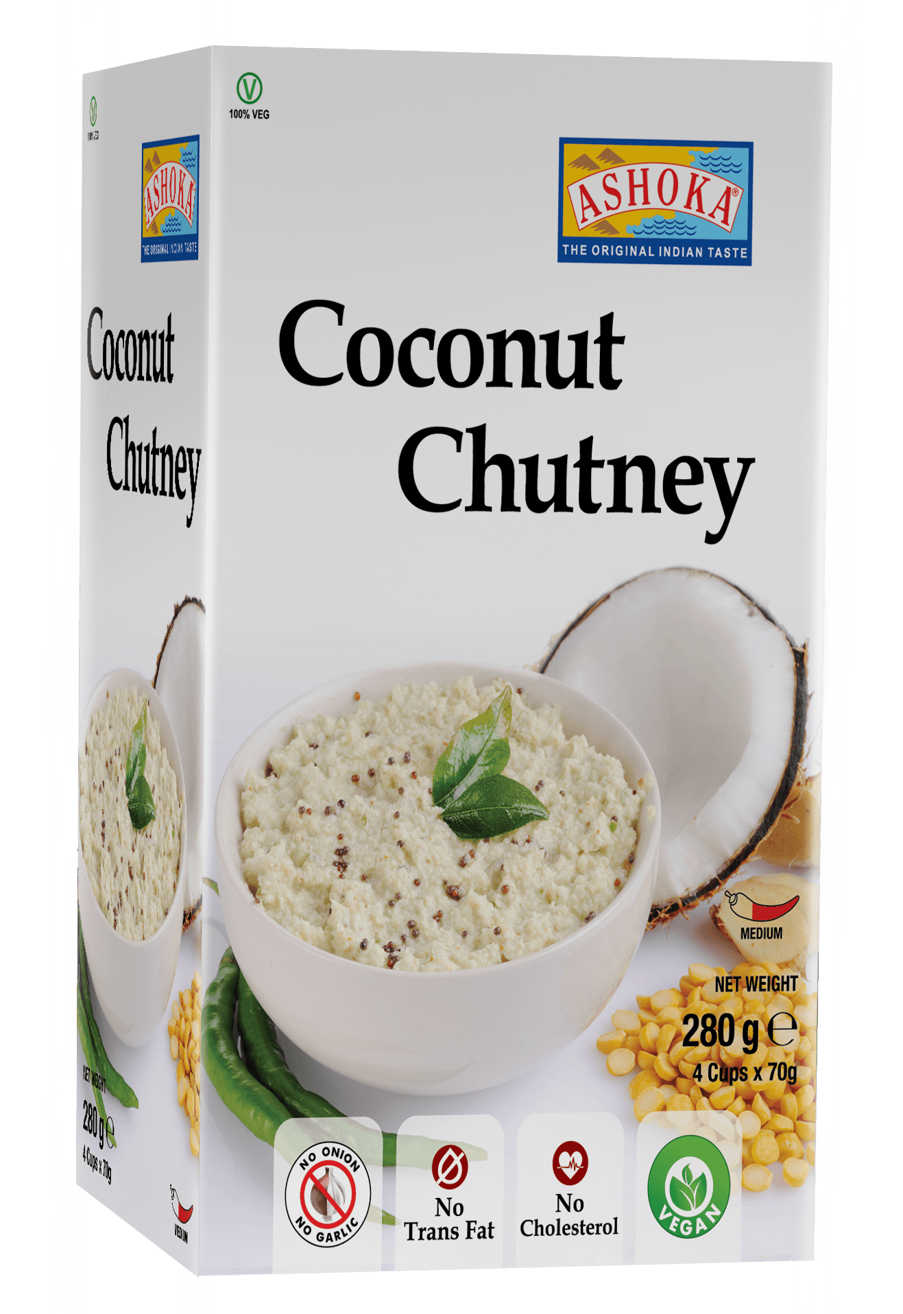 Ashoka Coconut Chutney 4×70 G