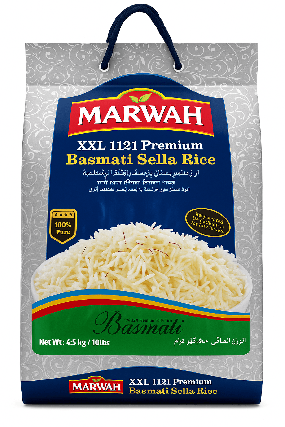 MARWAH Basmati Rice – 4.5kg Premium Long Grain Rice