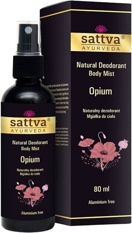 SATTVA Natural Deodorant Body Mist Opium 80ml