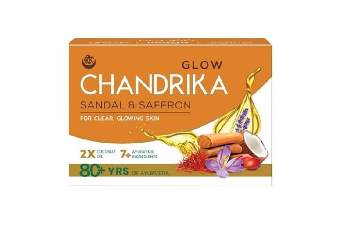 CHANDRIKA Sandal & Saffron Ayurvedic Handmade Soap 75g