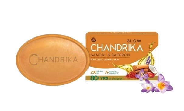 CHANDRIKA Sandal & Saffron Ayurvedic Handmade Soap 75g