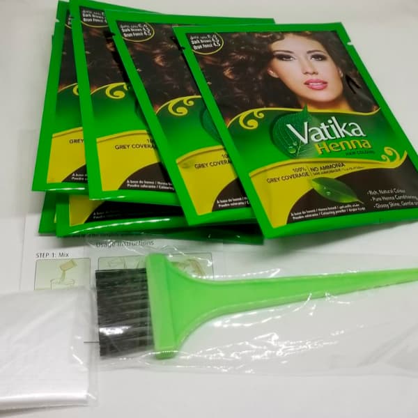 VATIKA Henna Rich Black Hair Colour 6x10g