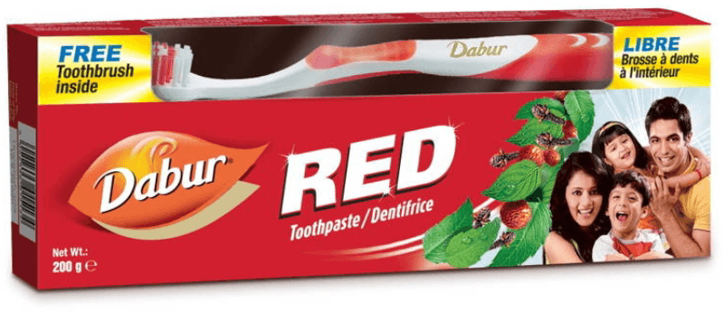 DABUR Red Toothpaste 200g (Free Toothbrush)