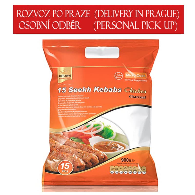 CROWN Chicken Charcoal Seekh Kebab 900g (15ks)