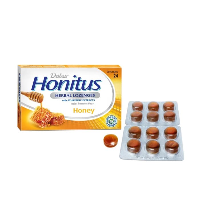 DABUR Honitus Herbal Lozenges Honey 24 pastilles