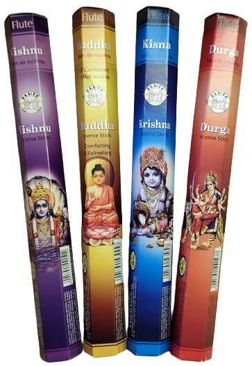 FLUTE Krishna, Durga, Vishnu, Buddha 4 x 20pcs