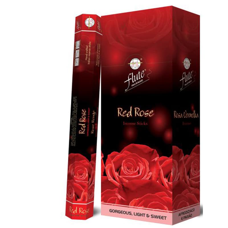 FLUTE Red Rose Incense Sticks 20pc