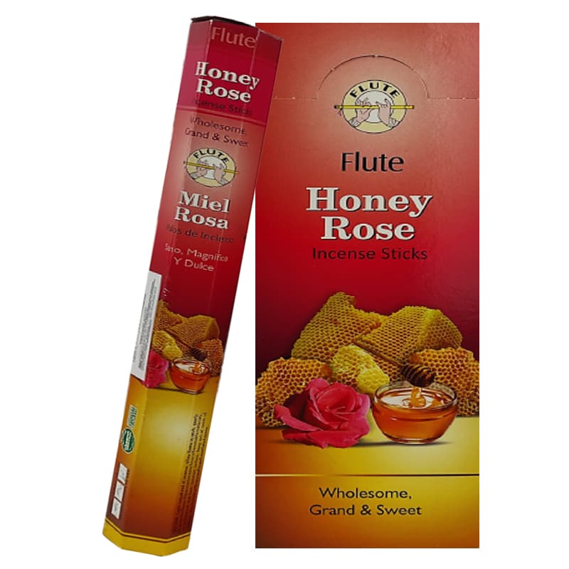 FLUTE Honey Rose Incense Sticks 20pc