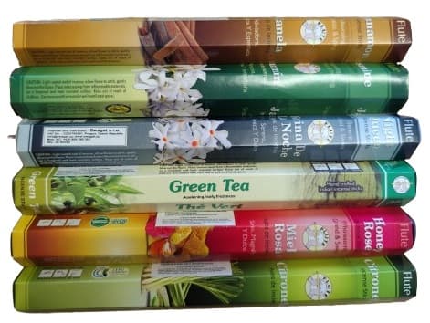 FLUTE Cinnamon, Jasmine, Green Tea, Honey Rose, Citronella, Night Queen 6 x 20pcs