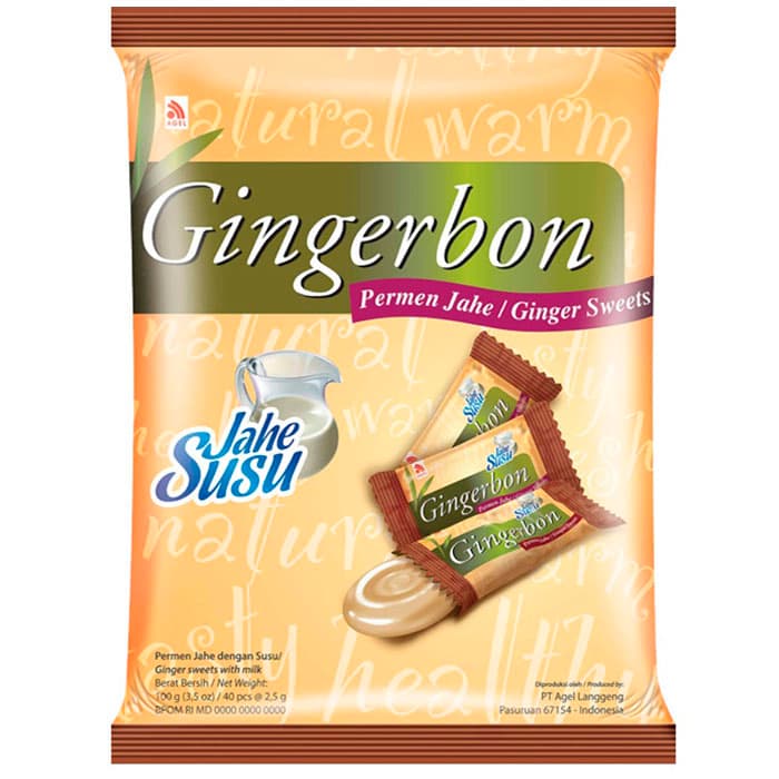 AGEL Gingerbon Ginger Candy with Milk 100g