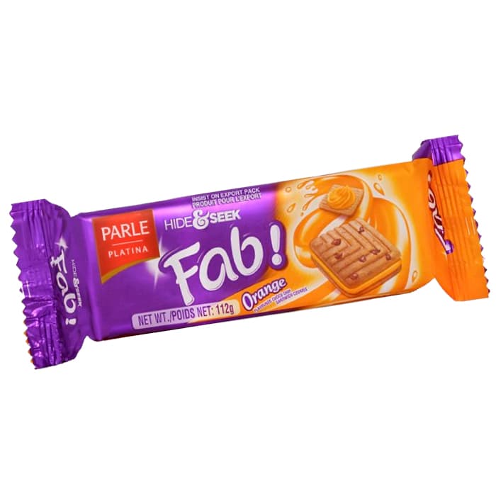 PARLE Hide&Seek Fab Chocolate Biscuits with Orange Flavor 112g