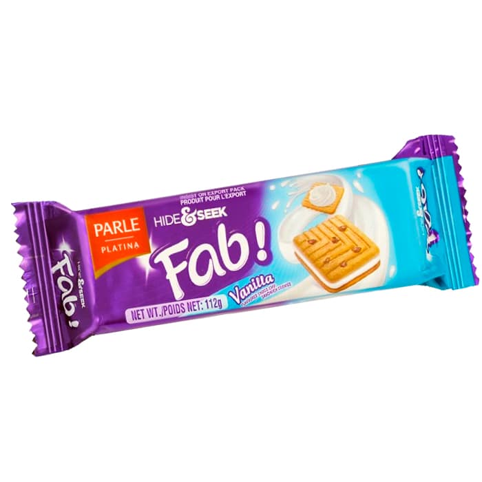 PARLE Hide&Seek Fab Chocolate Biscuits with Vanilla Flavor 112g