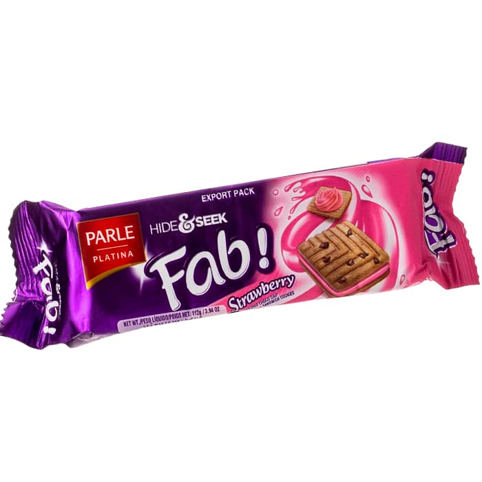 PARLE Hide&Seek Fab Chocolate biscuits with Strawberry Flavor 112g