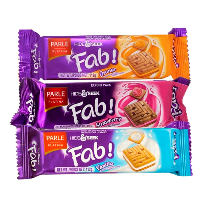 PARLE Hide&Seek Fab Chocolate Biscuits (Different Flavours) 3 x 112g